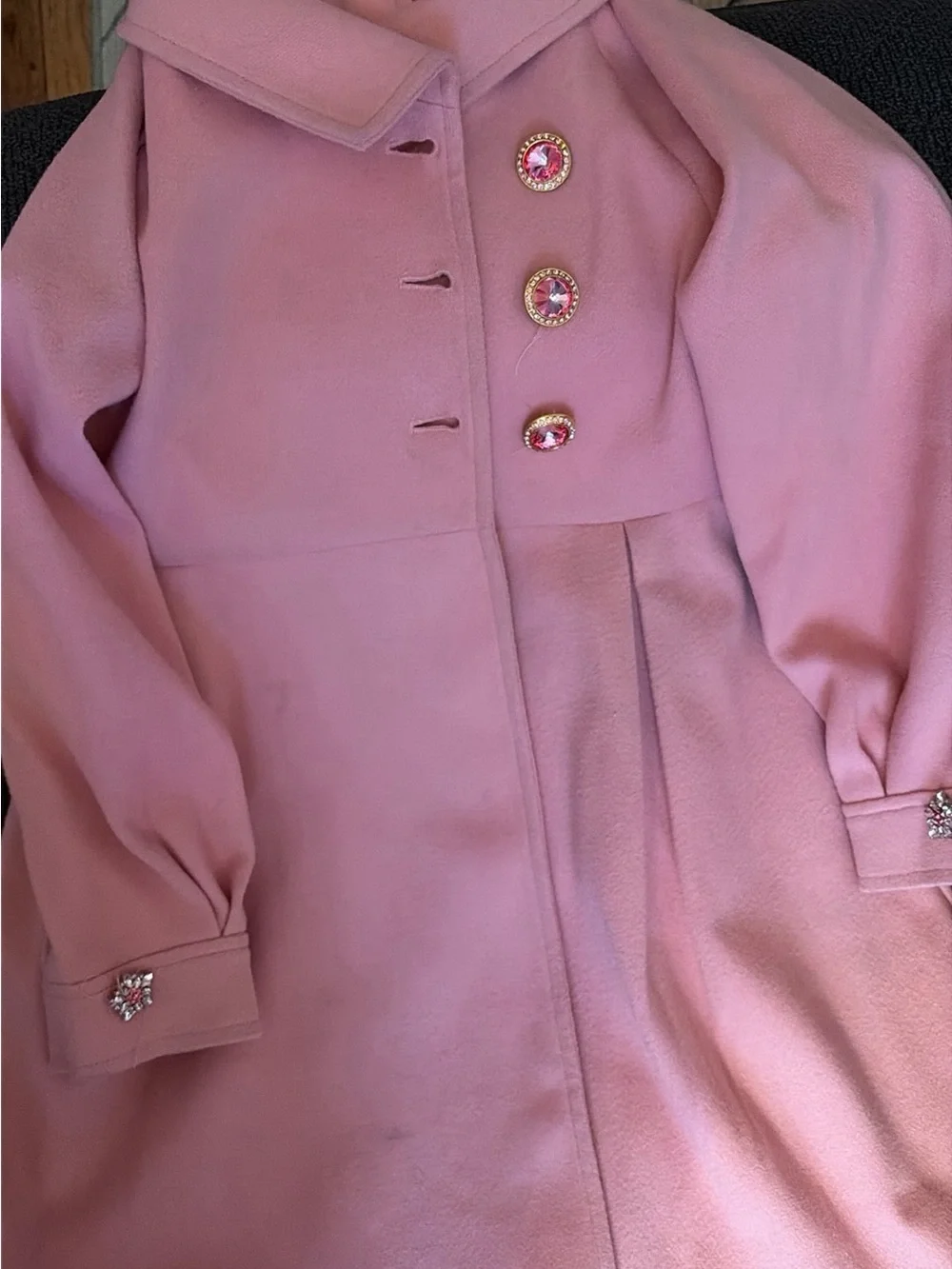 Girl pink peacoat